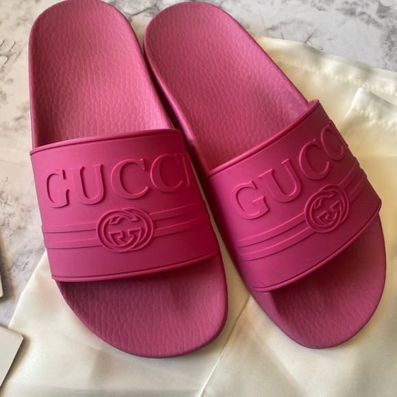 St. Gucci Rubber Slides - Picture 2 of 3